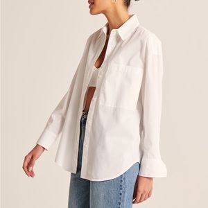 Abercrombie & Fitch White button down oversized